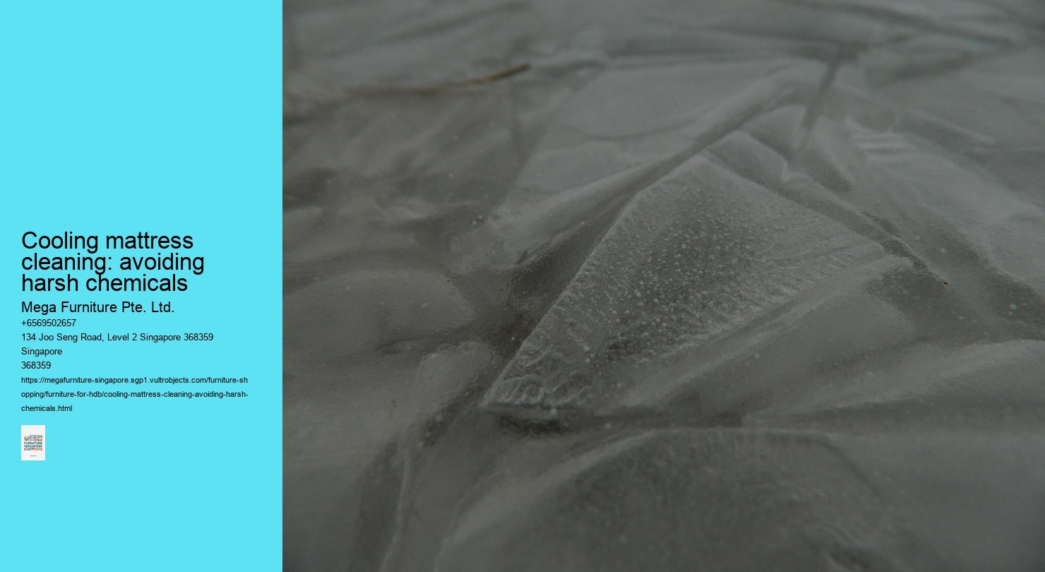 Cooling mattress cleaning: avoiding harsh chemicals
