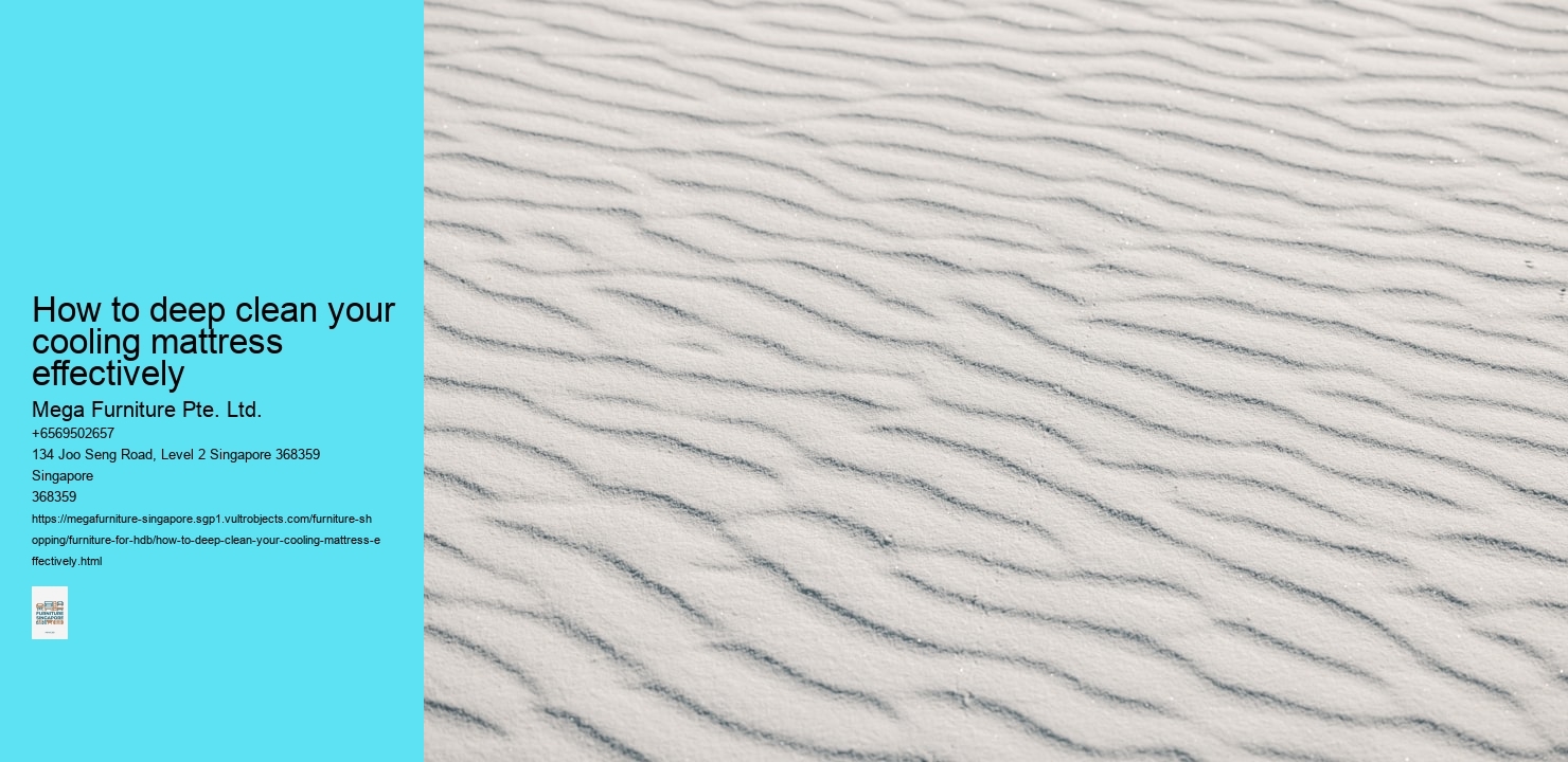 How to deep clean your cooling mattress effectively Mega Furniture Pte. Ltd. How to deep clean your cooling mattress effectively