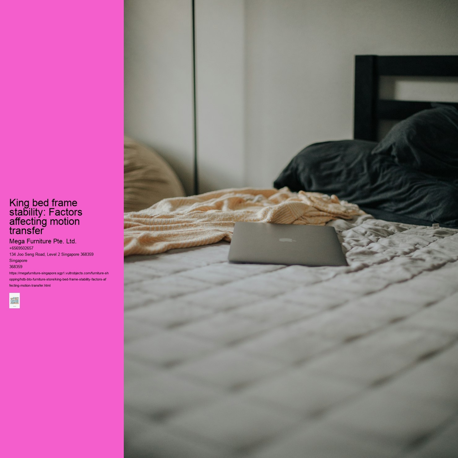 King bed frame stability: Factors affecting motion transfer