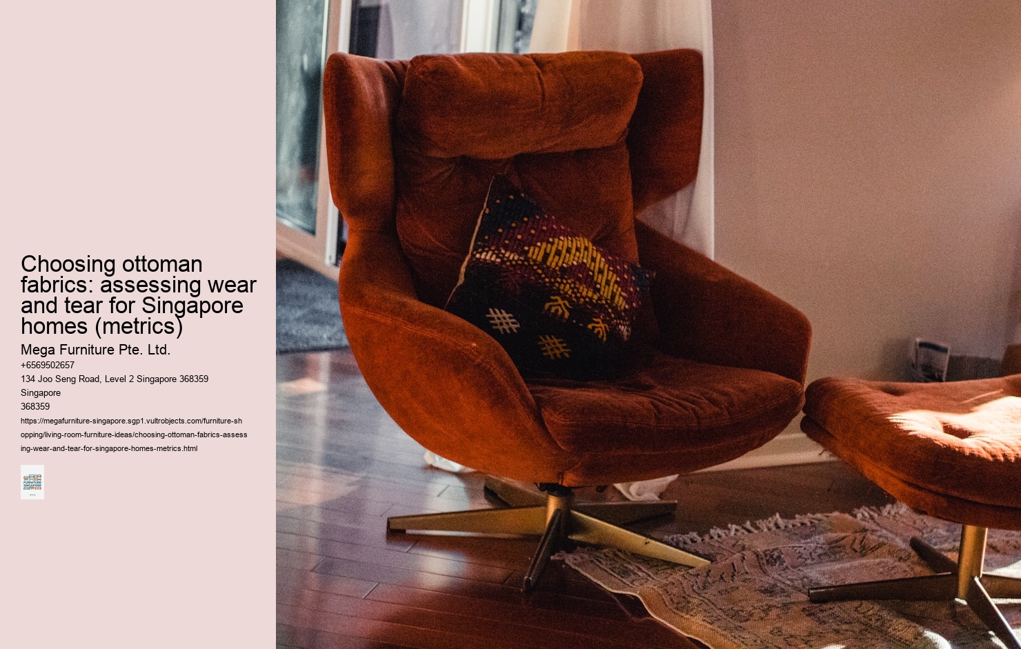 Choosing ottoman fabrics: assessing wear and tear for Singapore homes (metrics)