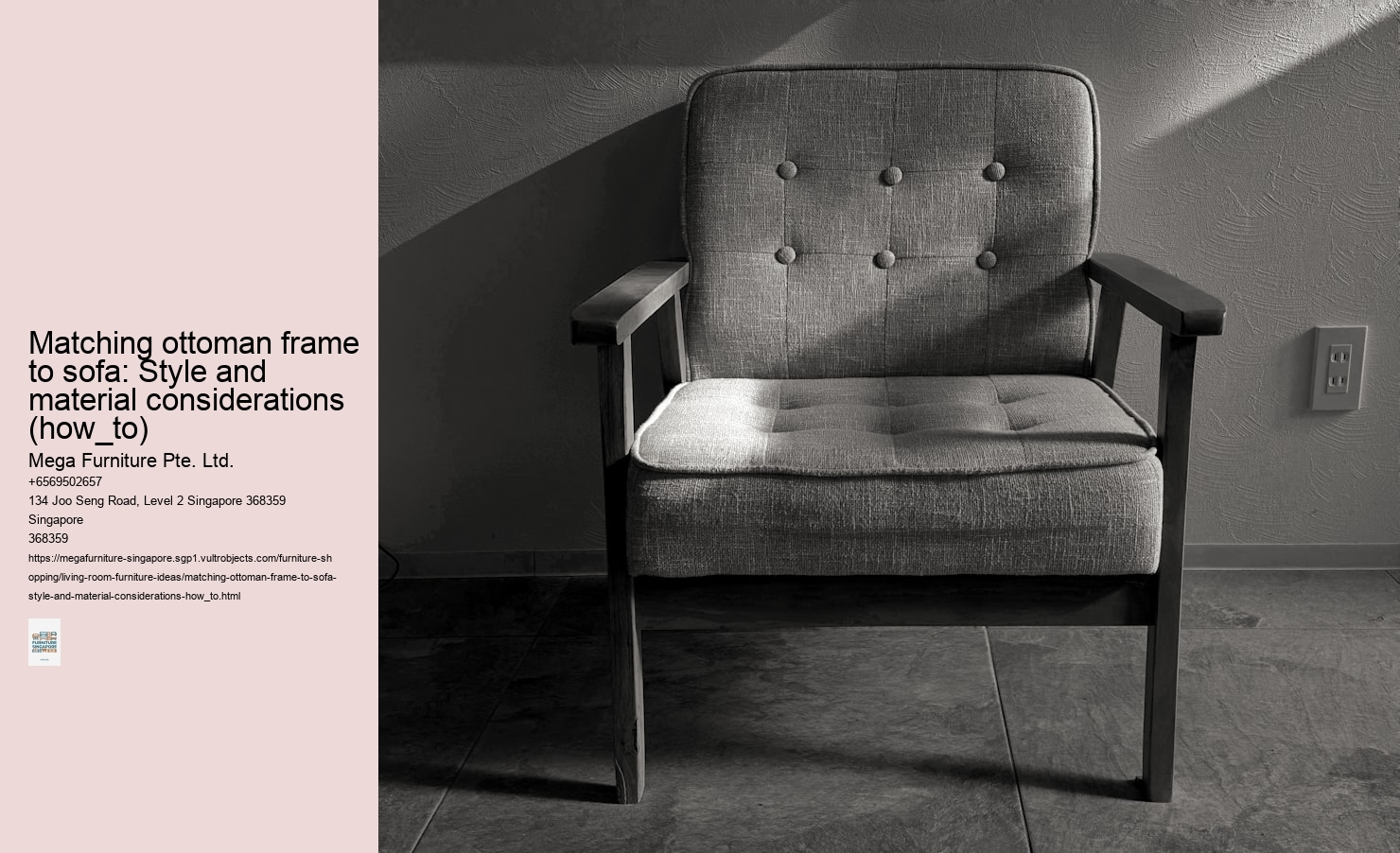 Matching ottoman frame to sofa: Style and material considerations (how_to)