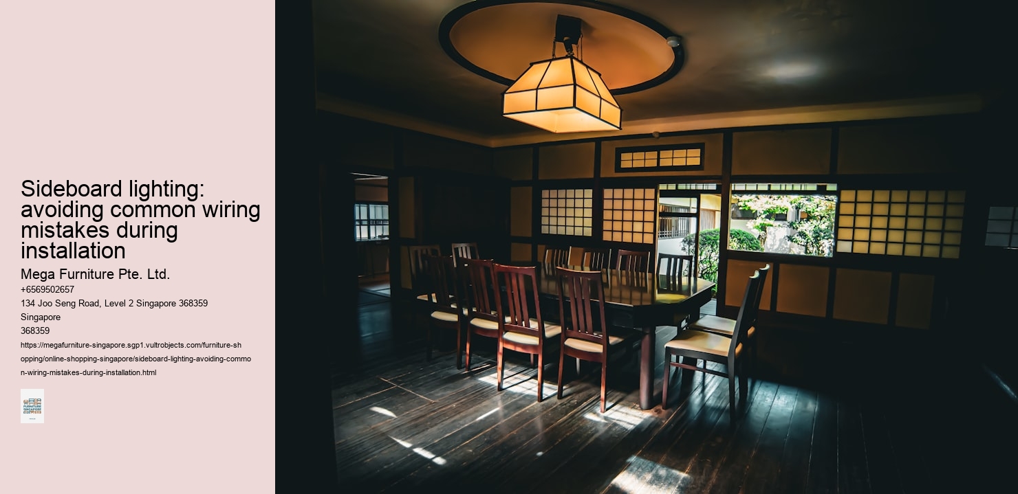 Sideboard lighting: avoiding common wiring mistakes during installation
