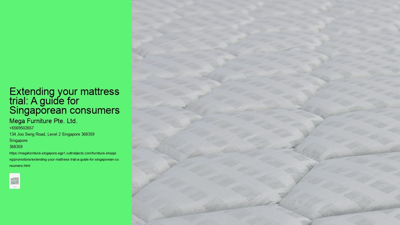 Extending your mattress trial: A guide for Singaporean consumers