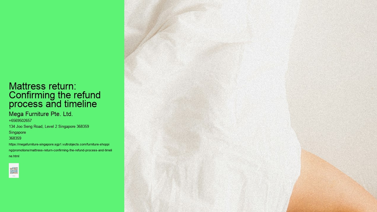 Mattress return: Confirming the refund process and timeline