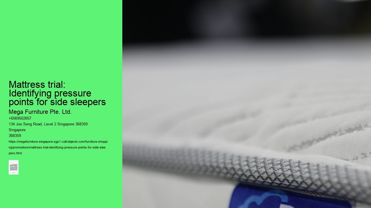 Mattress trial: Identifying pressure points for side sleepers