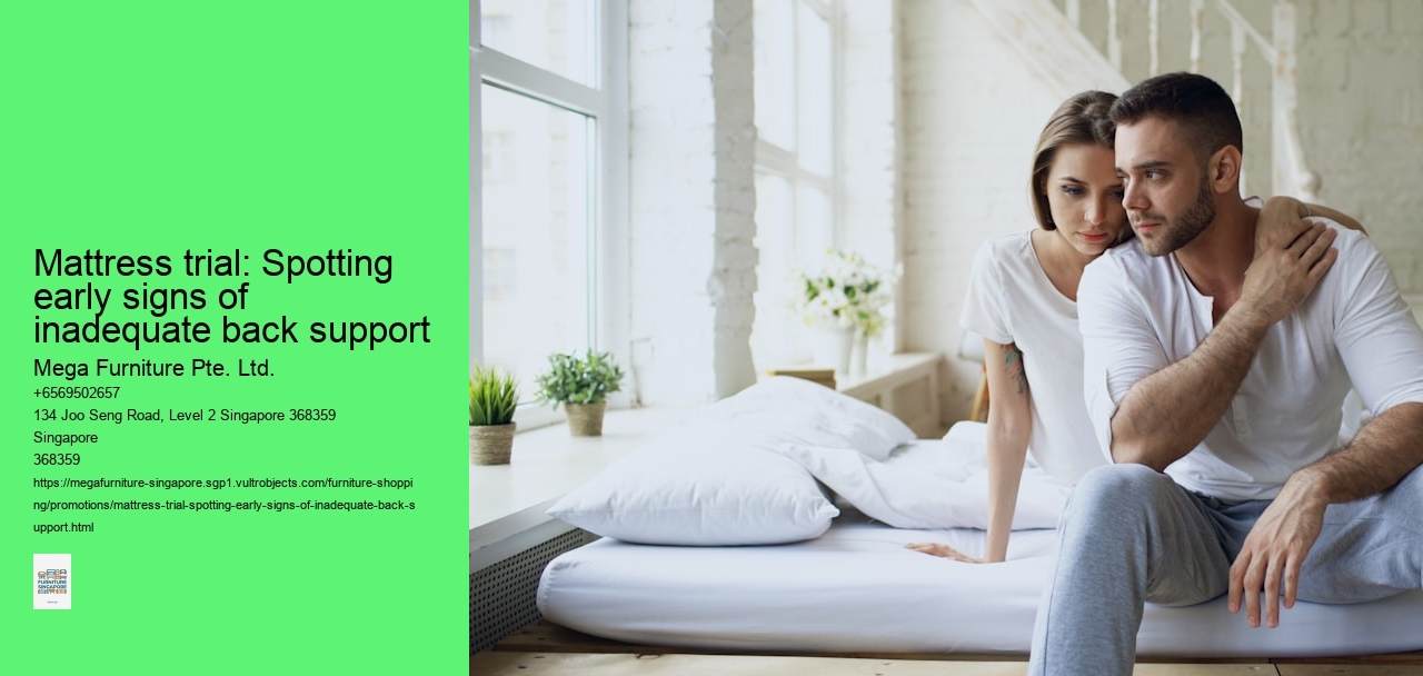 Mattress trial: Spotting early signs of inadequate back support