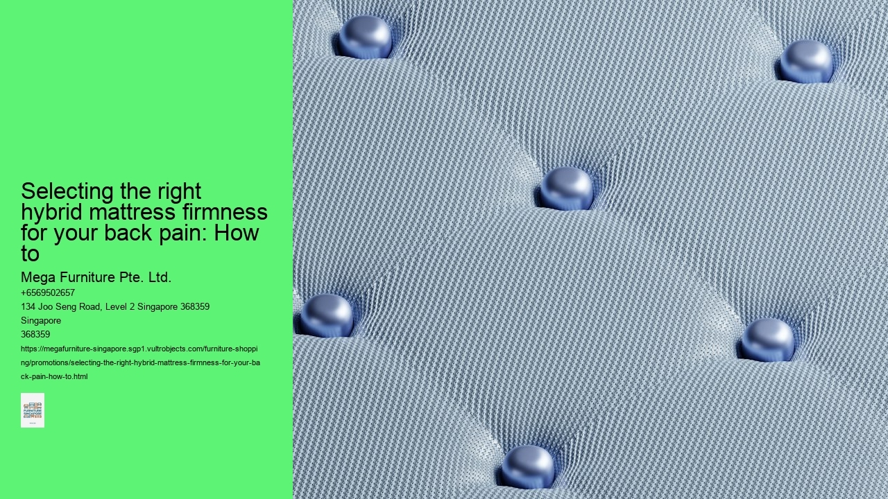 Selecting the right orthopedic mattress firmness: A step-by-step guide (Singapore)