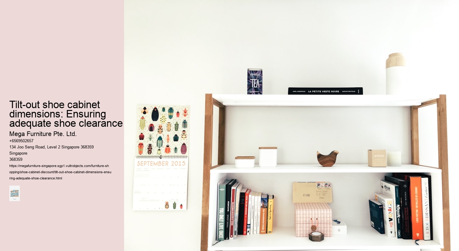 Tilt-out shoe cabinet dimensions: Ensuring adequate shoe clearance