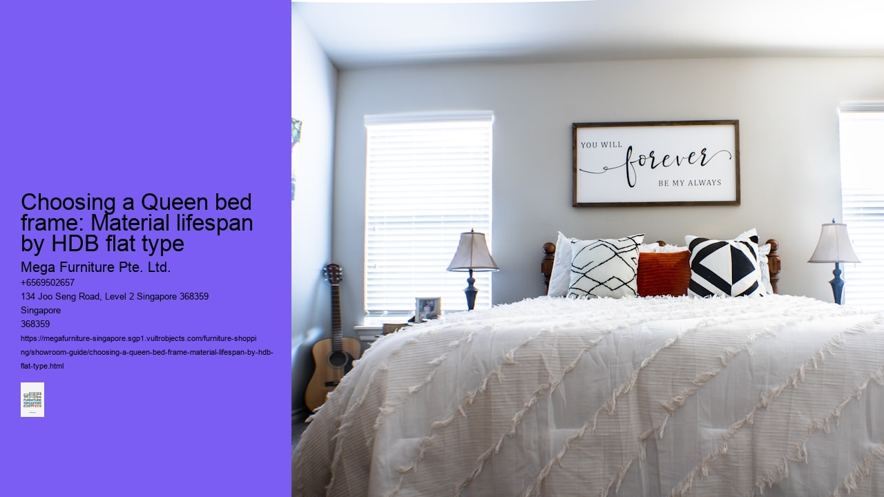 Choosing a Queen bed frame: Material lifespan by HDB flat type