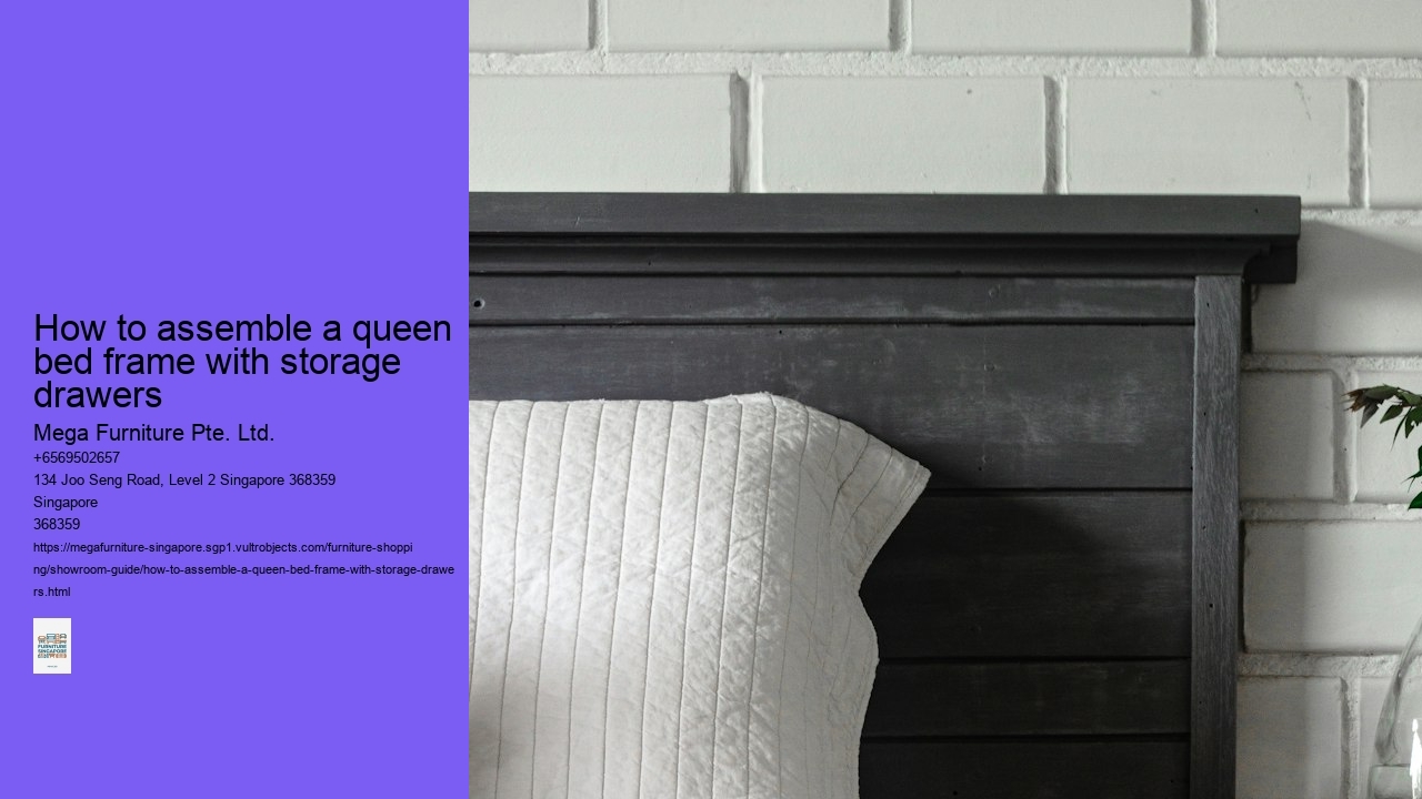 How to assemble a queen bed frame with storage drawers
