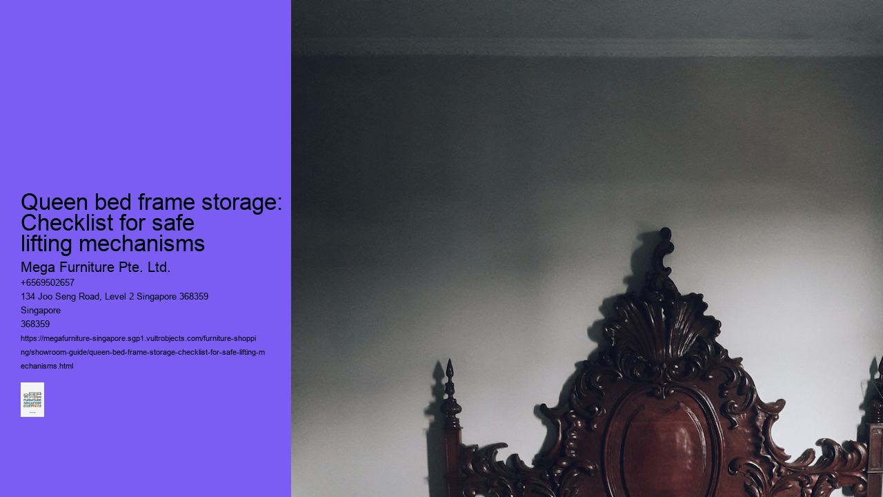 Queen bed frame storage: Checklist for safe lifting mechanisms
