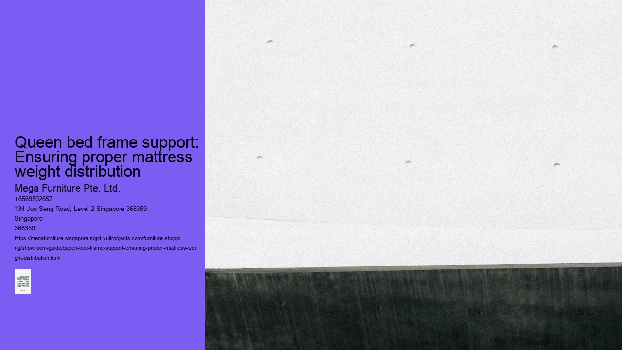 Queen bed frame support: Ensuring proper mattress weight distribution